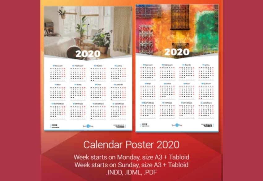 Indesign Calendar Template 2021 Qualads