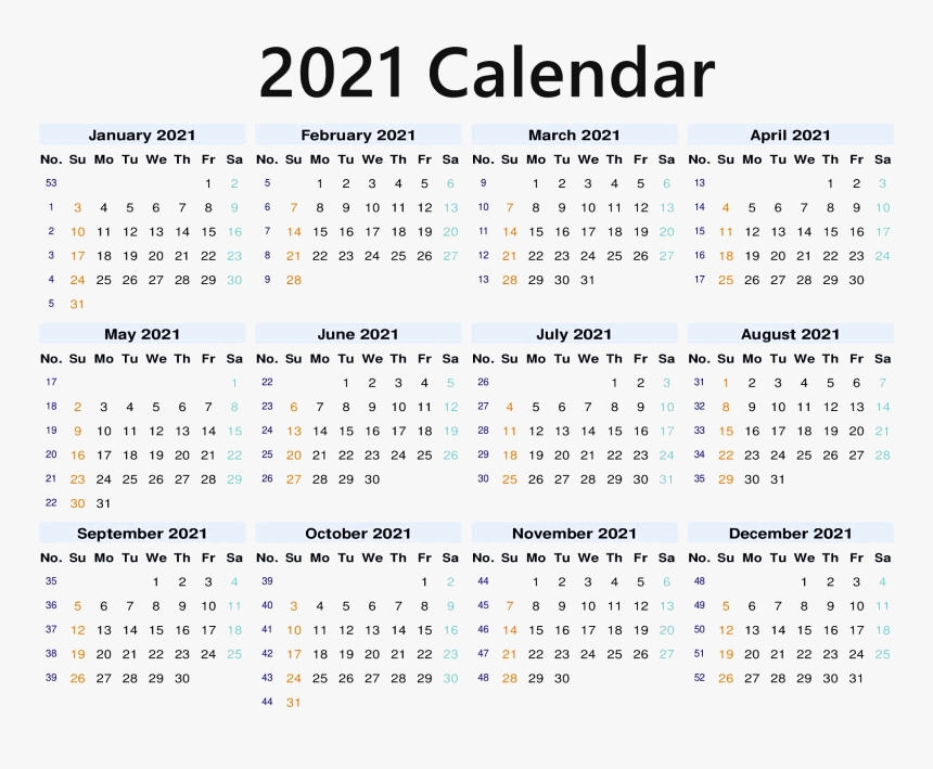 Calendar 2021 Png Image Background - 2020 Calendar South