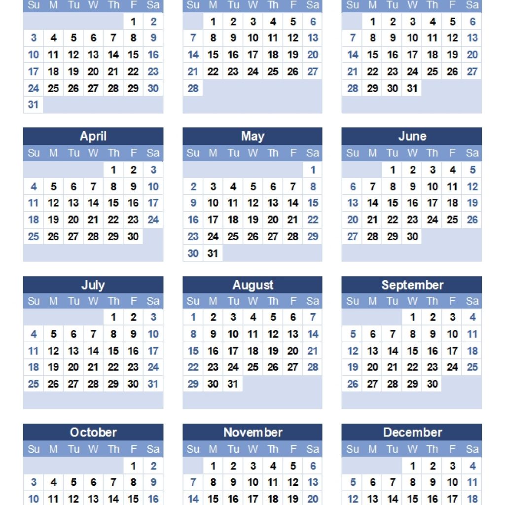 Download A Free Printable 2021 Yearly Calendar From Vertex42