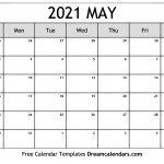 2021 May Calendar Template