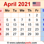 April 2021 Calendar USA