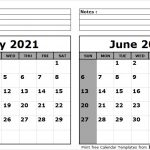 May June 2021 Printable Calendar Pinterest