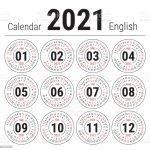 Calendar July 2021 in English