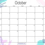 Blank Printable Calendar October 2021