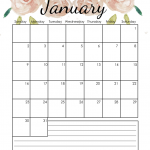 Calendar January 2022 with Notes