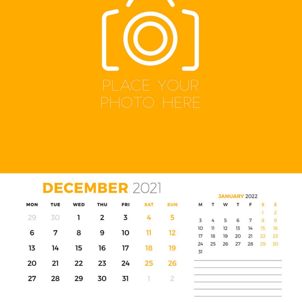 December 2021 Calendar Image