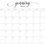 January Calendar 2022 Free