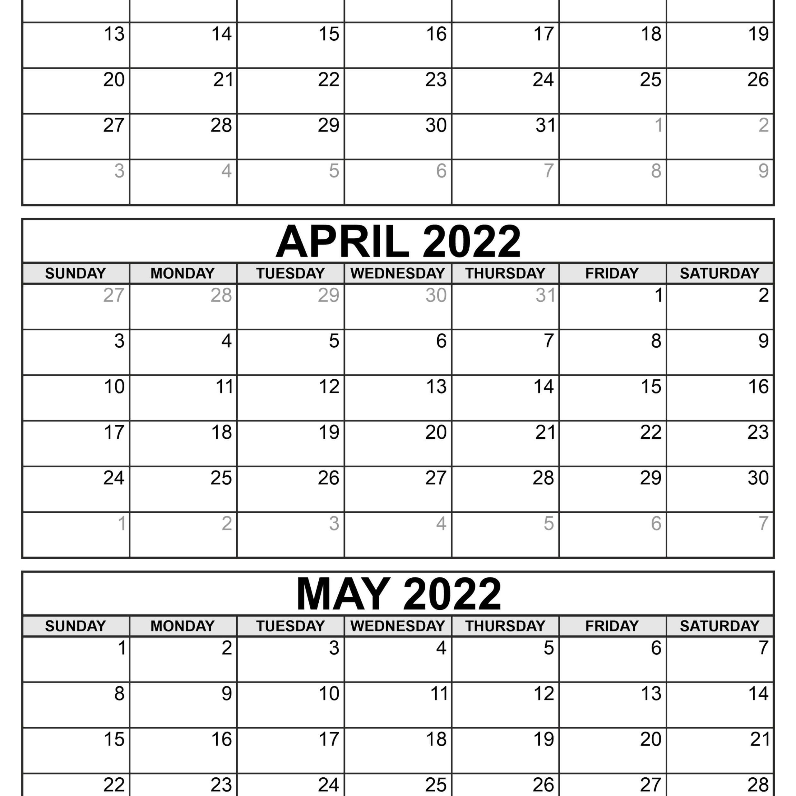 April, 2022 