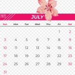 2022 July Calendar png