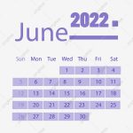 Calendar 2022 June Free