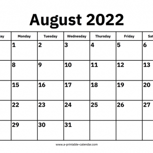 Free August 2022 Calendar Template | Qualads