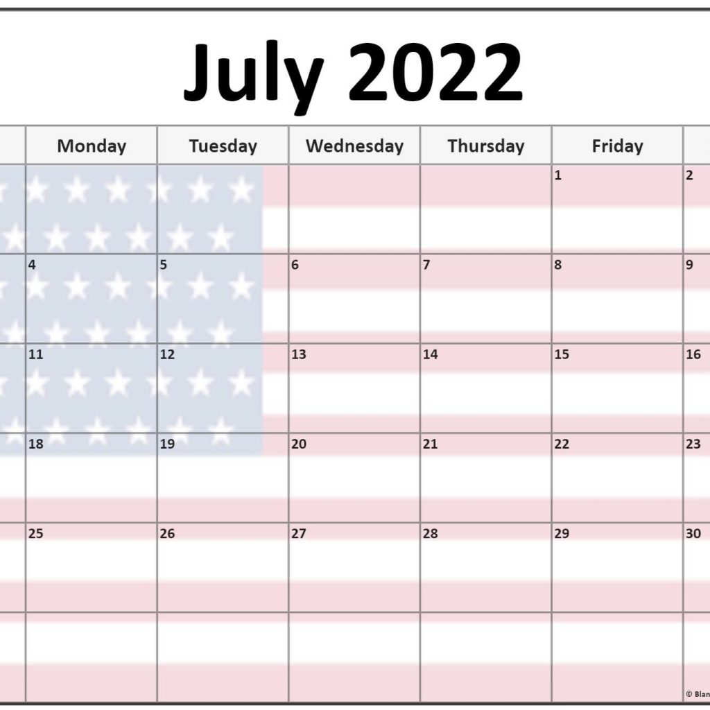 July 2022 Calendar USA