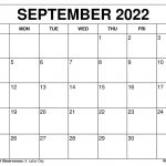 Printable Sep Calendar 2022 Template