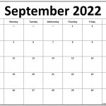 Printable September 2022 Calendar Free