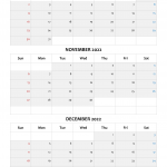 October to December 2022 Calendar Template