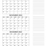 Blank Printable Calendar 2022 November December