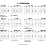 2023 Editable Calendar