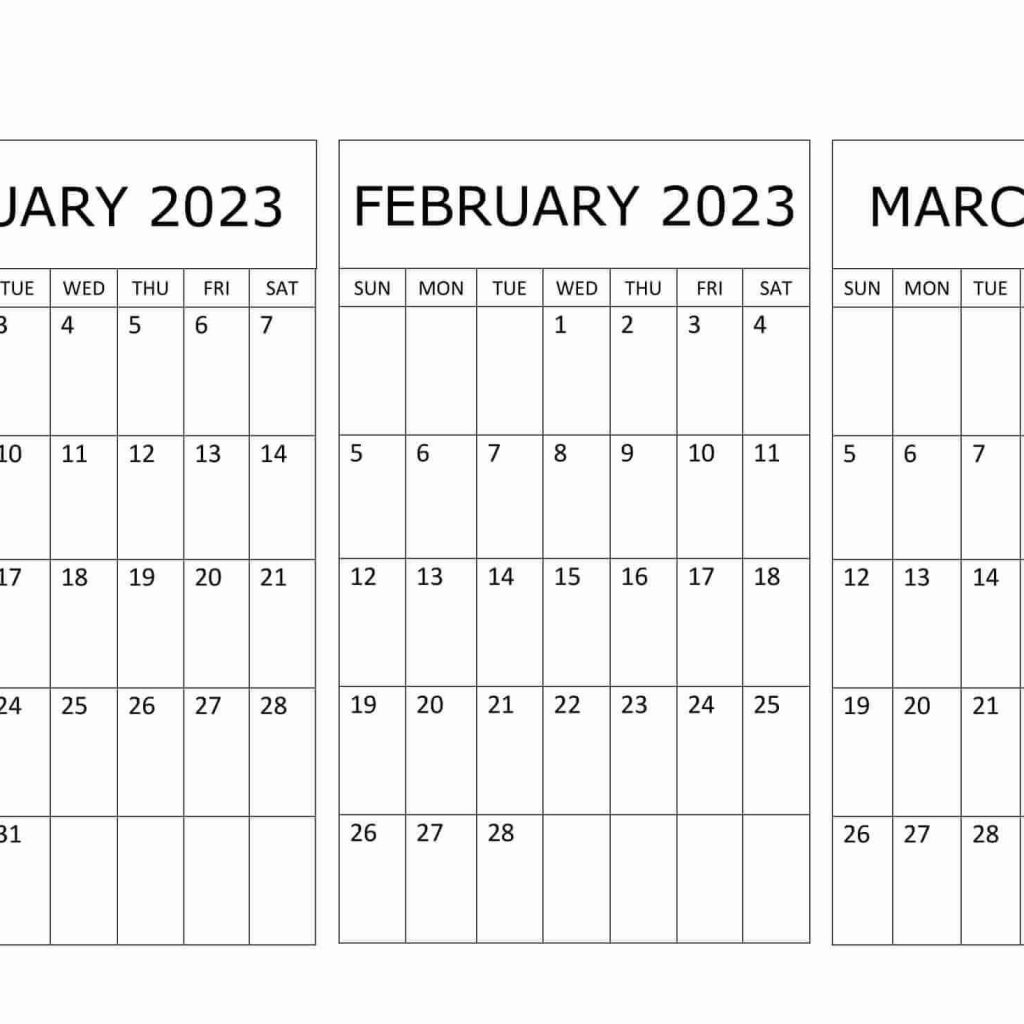 2023 Printable Calendar February March | Qualads