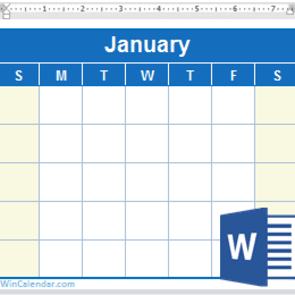 Editable 2023 Calendar Template Word