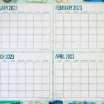 January to April 2023 Calendar Blank