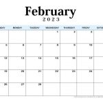 February 2023 Calendar Editable