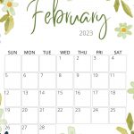 February 2023 Calendar Portrait