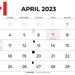 April 2023 Calendar Canada