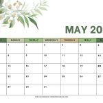 Printable May Calendar 2023