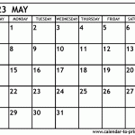 May 2023 Calendar To Print