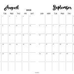 Blank August September 2023 Calendar