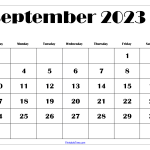 Printable Sep Calendar 2023 Template