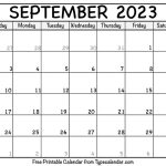 September 2023 Calendar Template