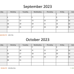 September October 2023 Printable Calendar