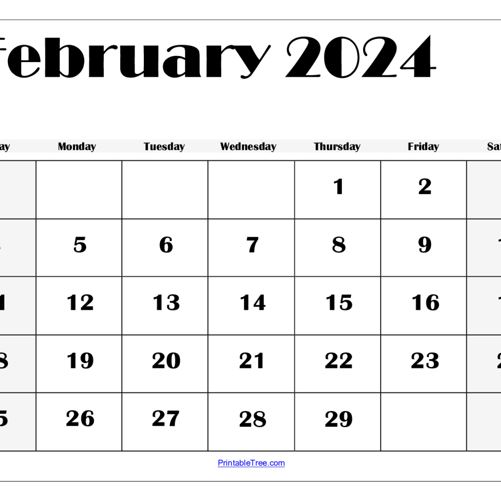 2024 February Printable Calendar