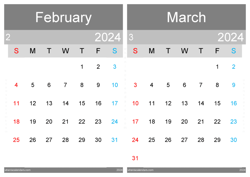 Calendar-February-March-2024