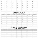 Calendar June July 2024 With Weeks